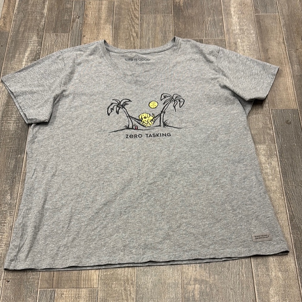 Life Is Good Crusher Tee Zero Tasking Dog Size‎ XL